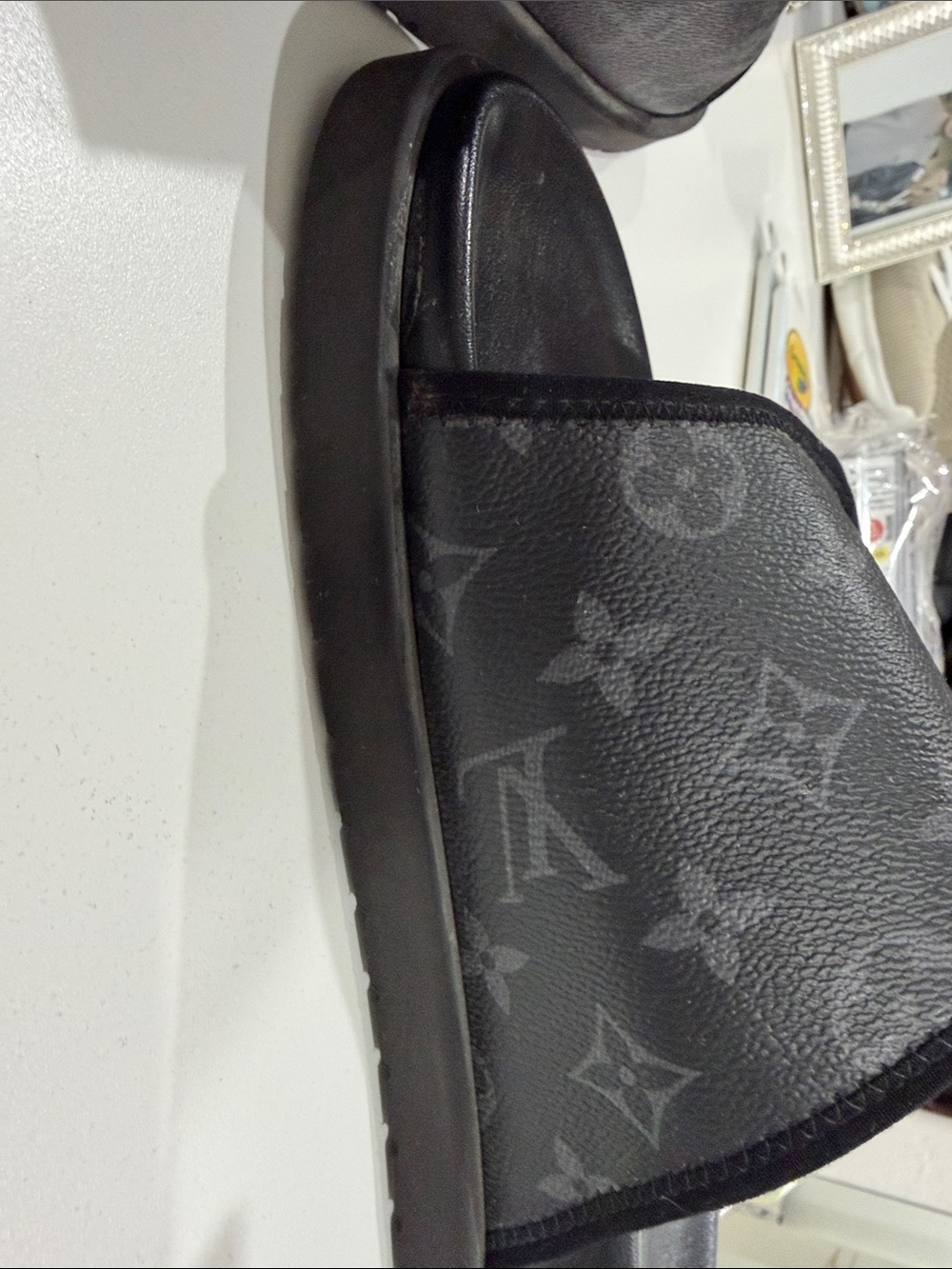 Louis Vuitton Black Monogram Adjustable Slide Sandals Miami mule - Picture 4 of 6